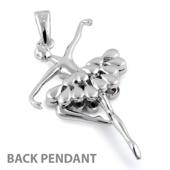 Sterling Silver Ballerina Pendant 💖 - Picture 2 of 4